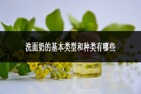 洗面奶的基本类型和种类有哪些